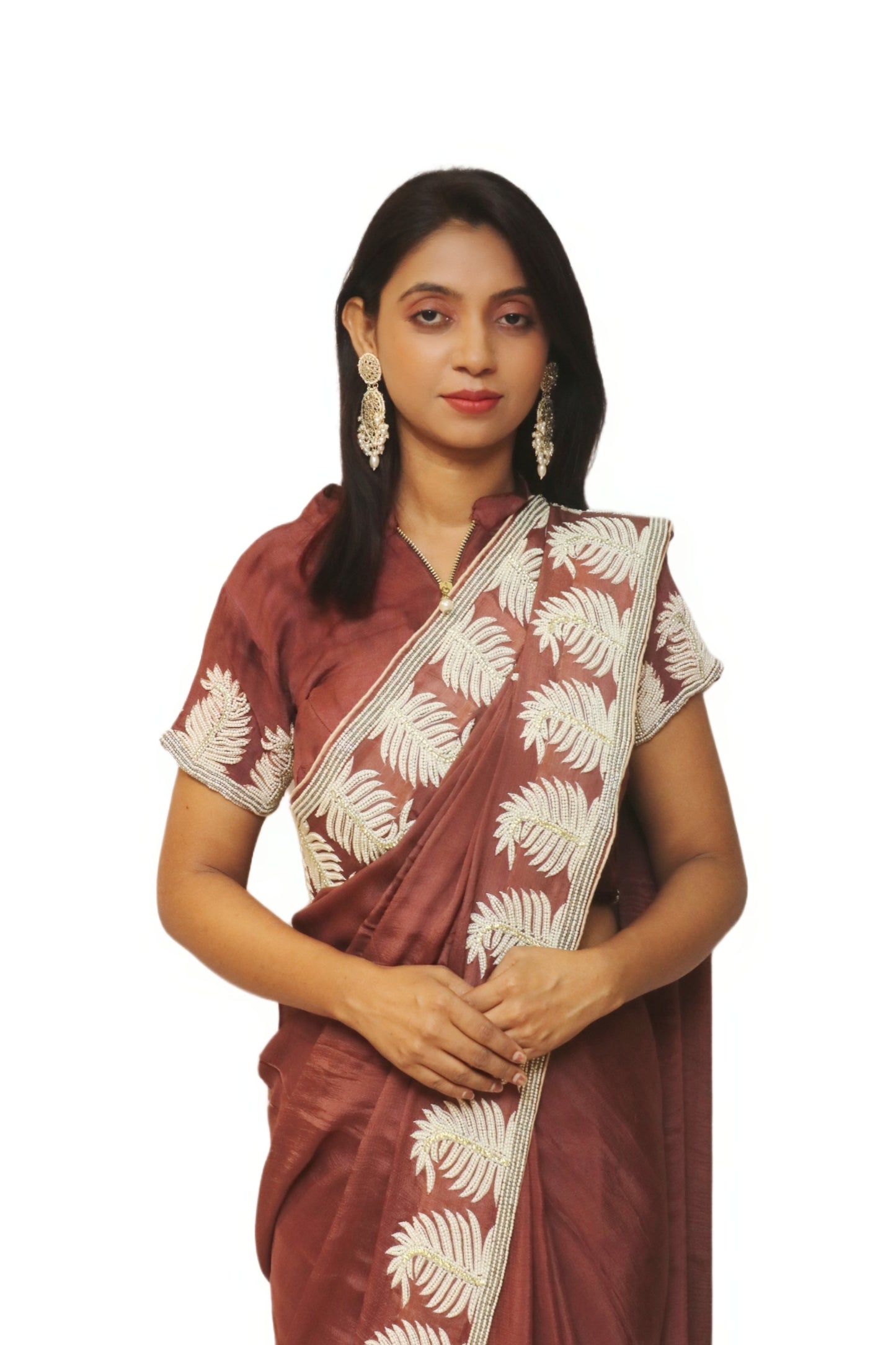 Chocolate Brown Saree