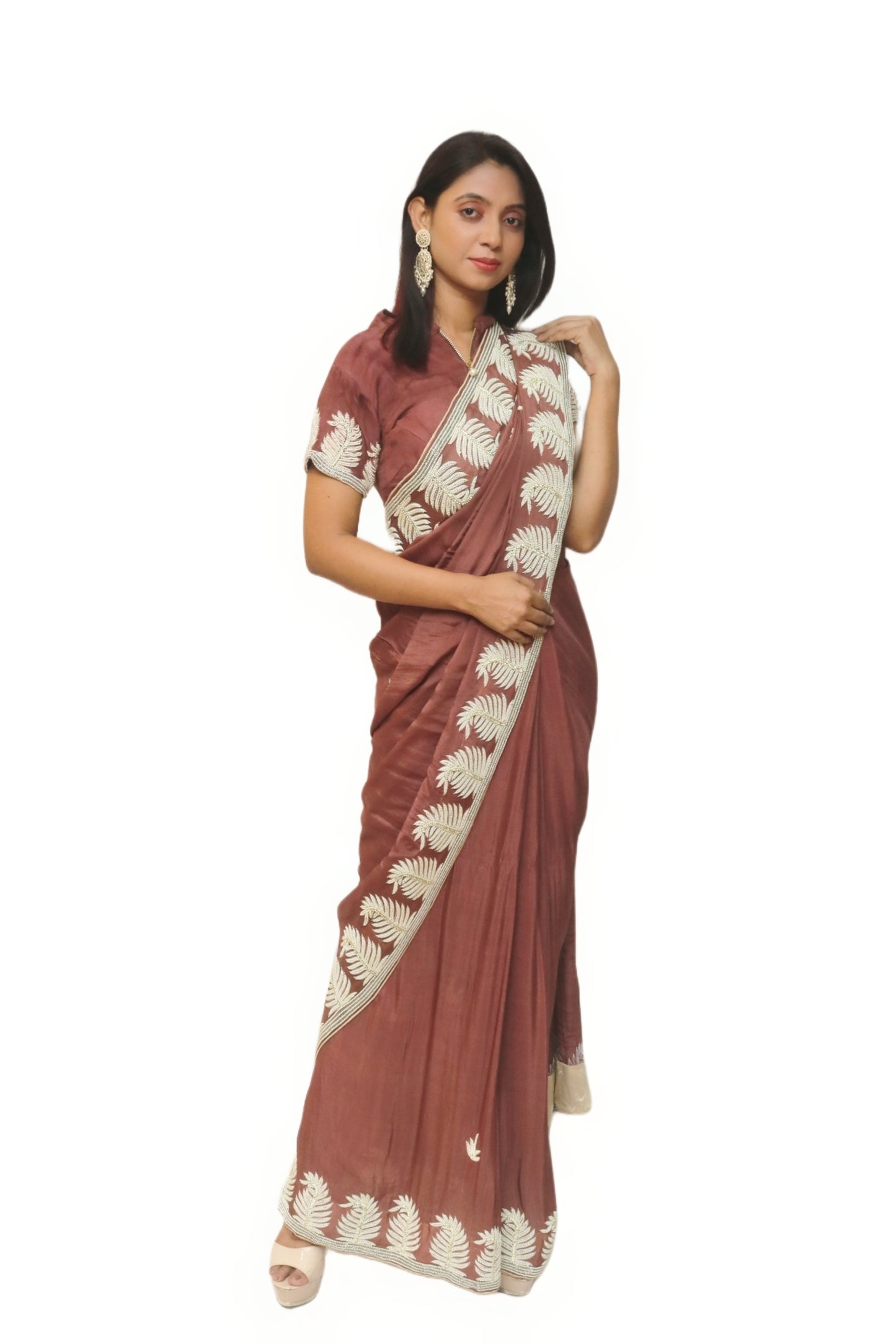 Chocolate Brown Saree