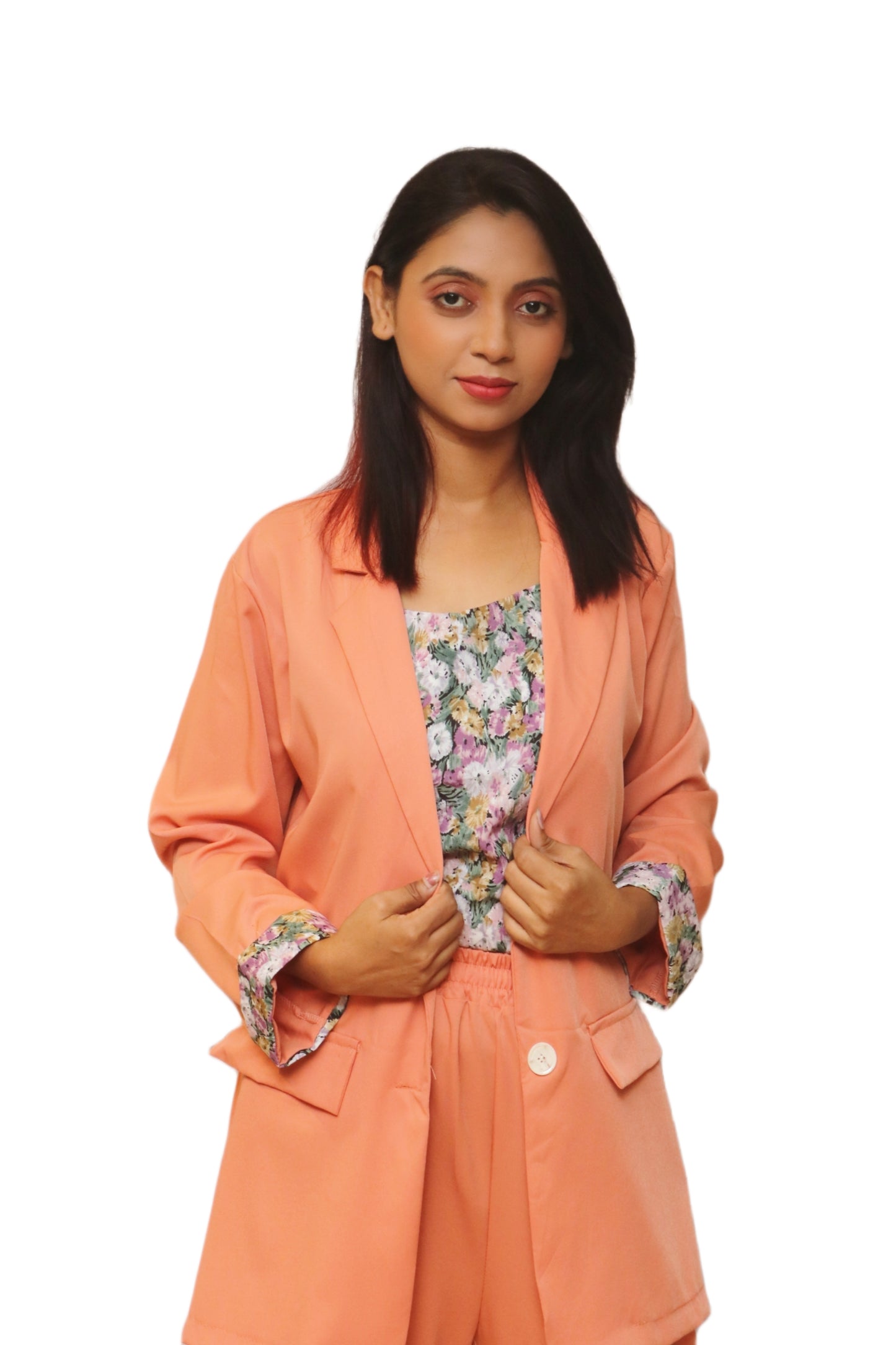 Coral Co-ord Dress