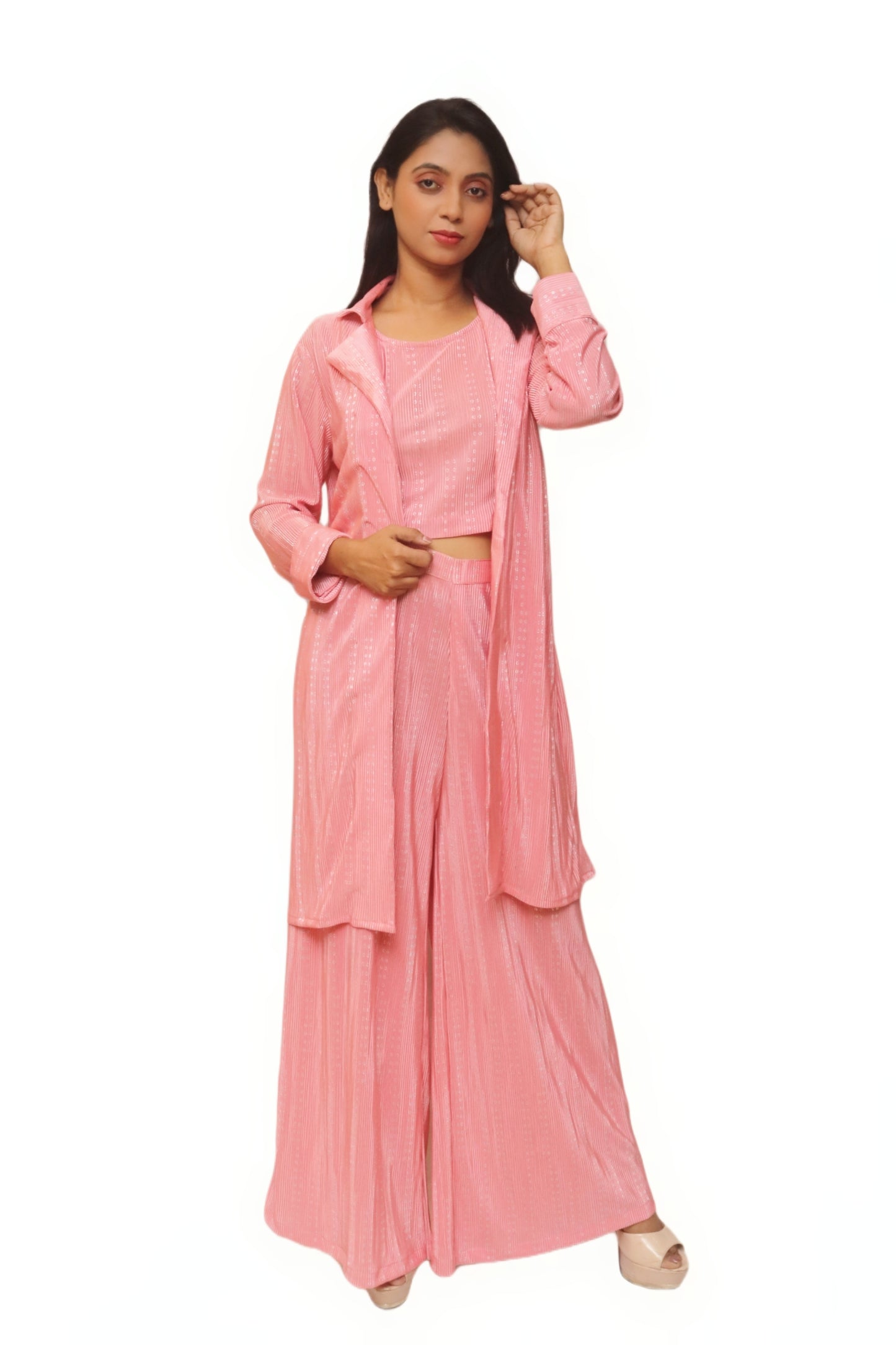 Pastel peach Co-ord Dress