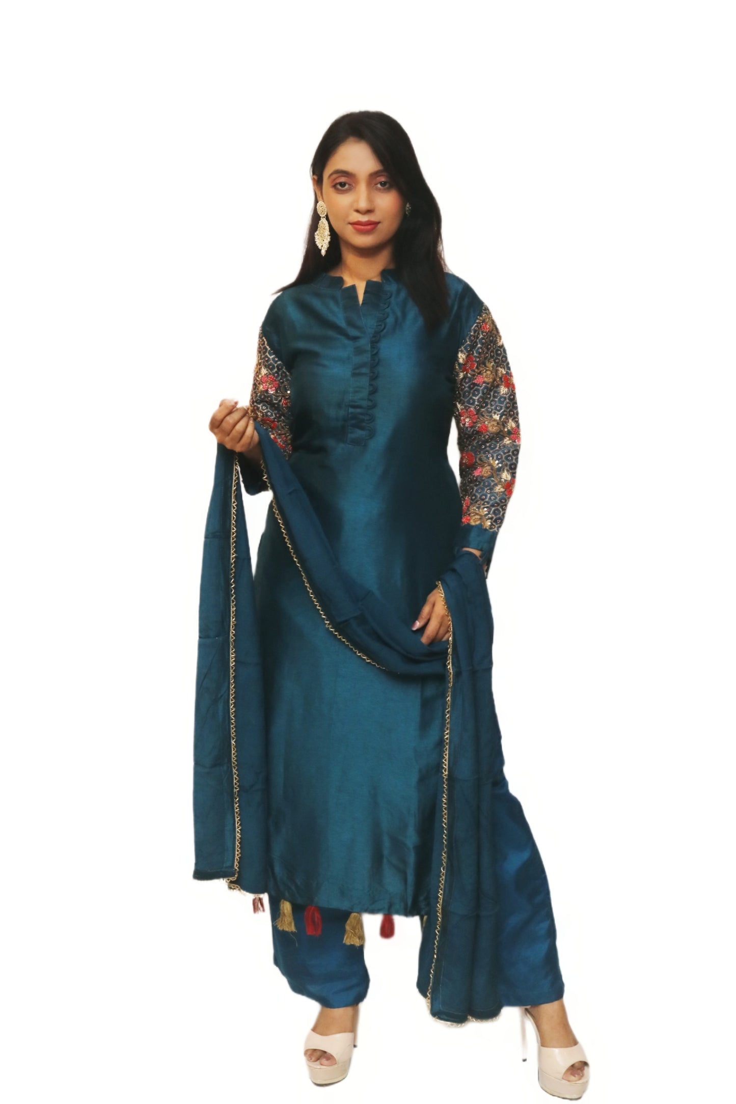 Teal Blue Kurta