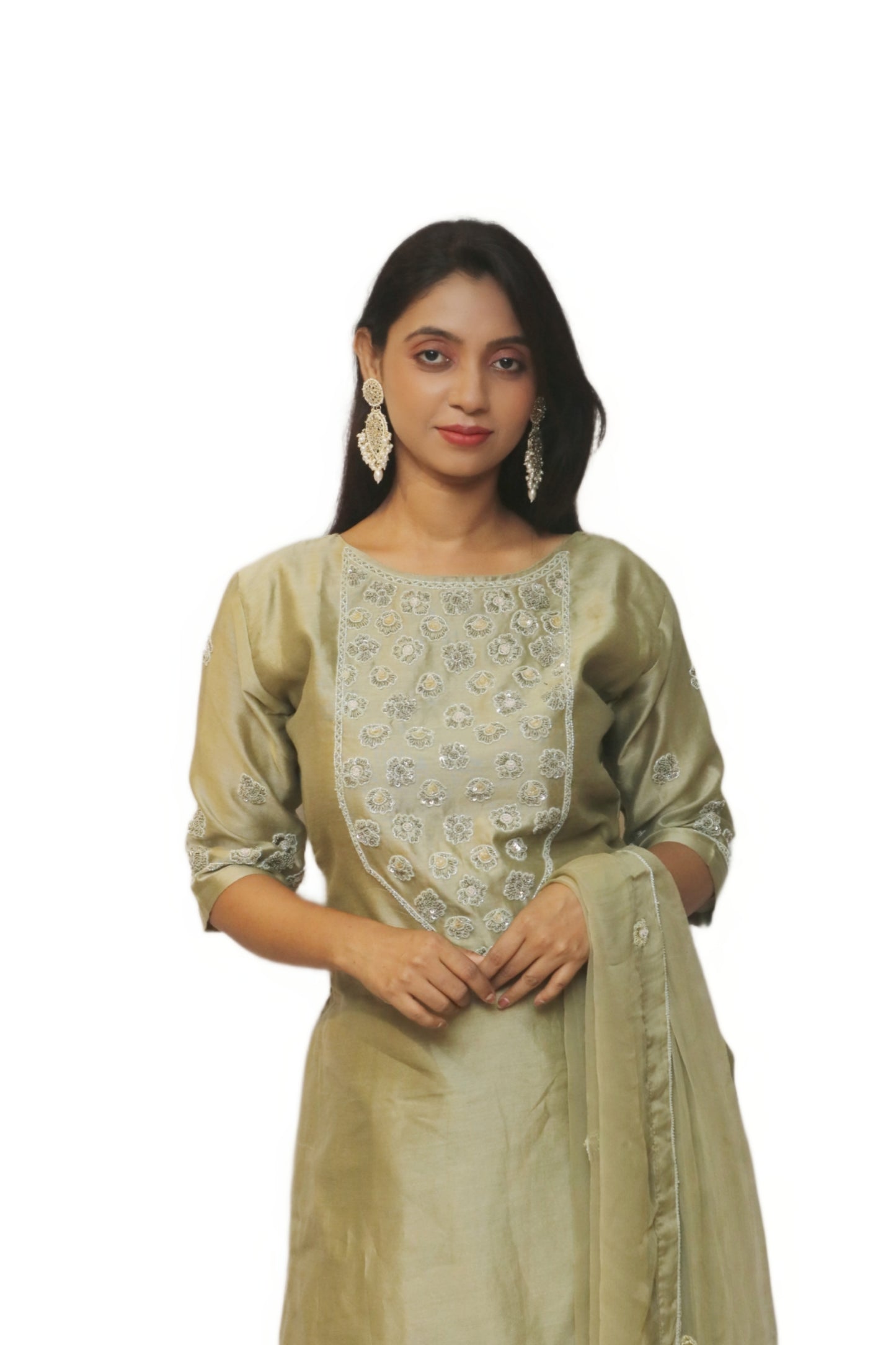 Olive colored Kurta Set