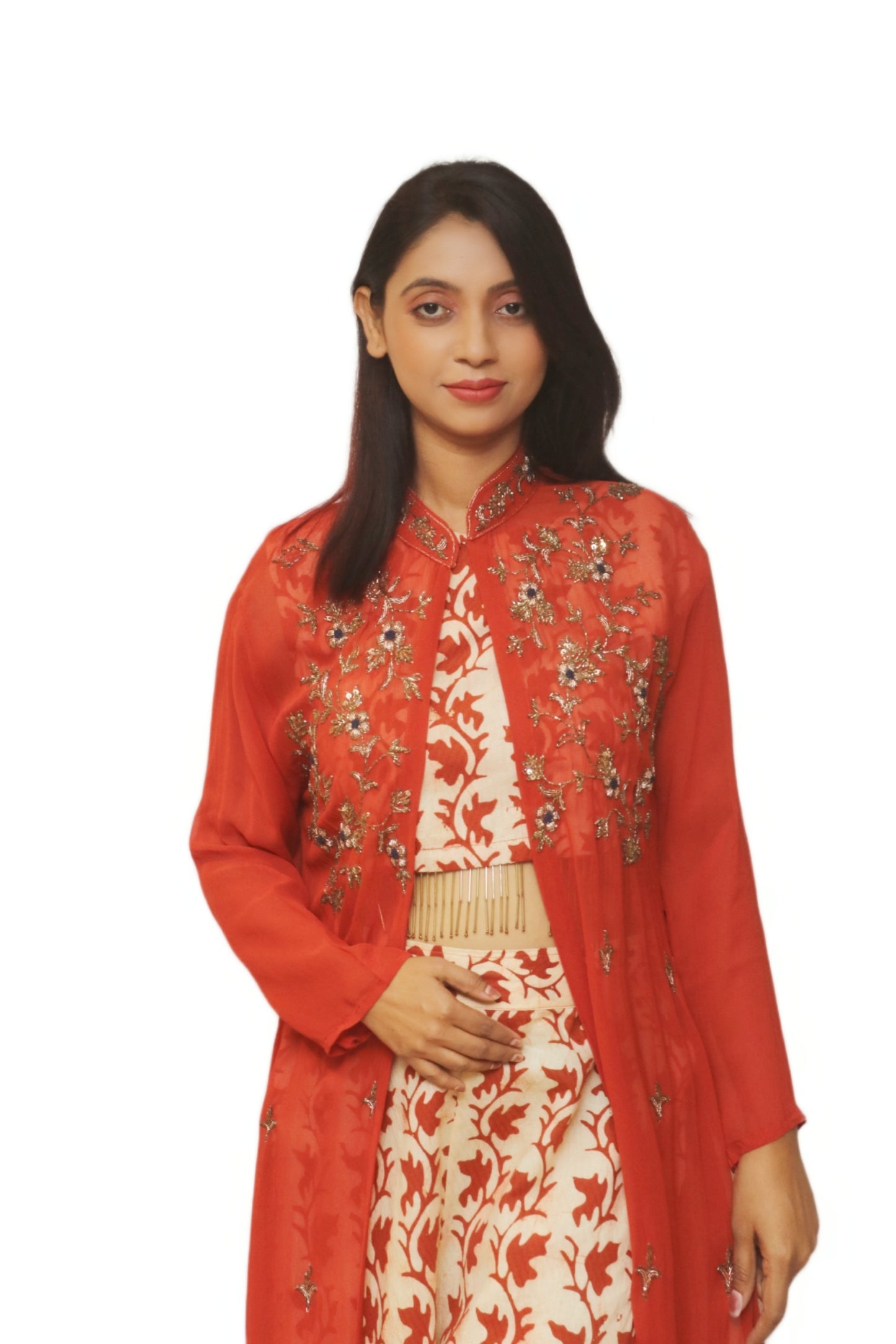 Rust Colored Indowestern Wear