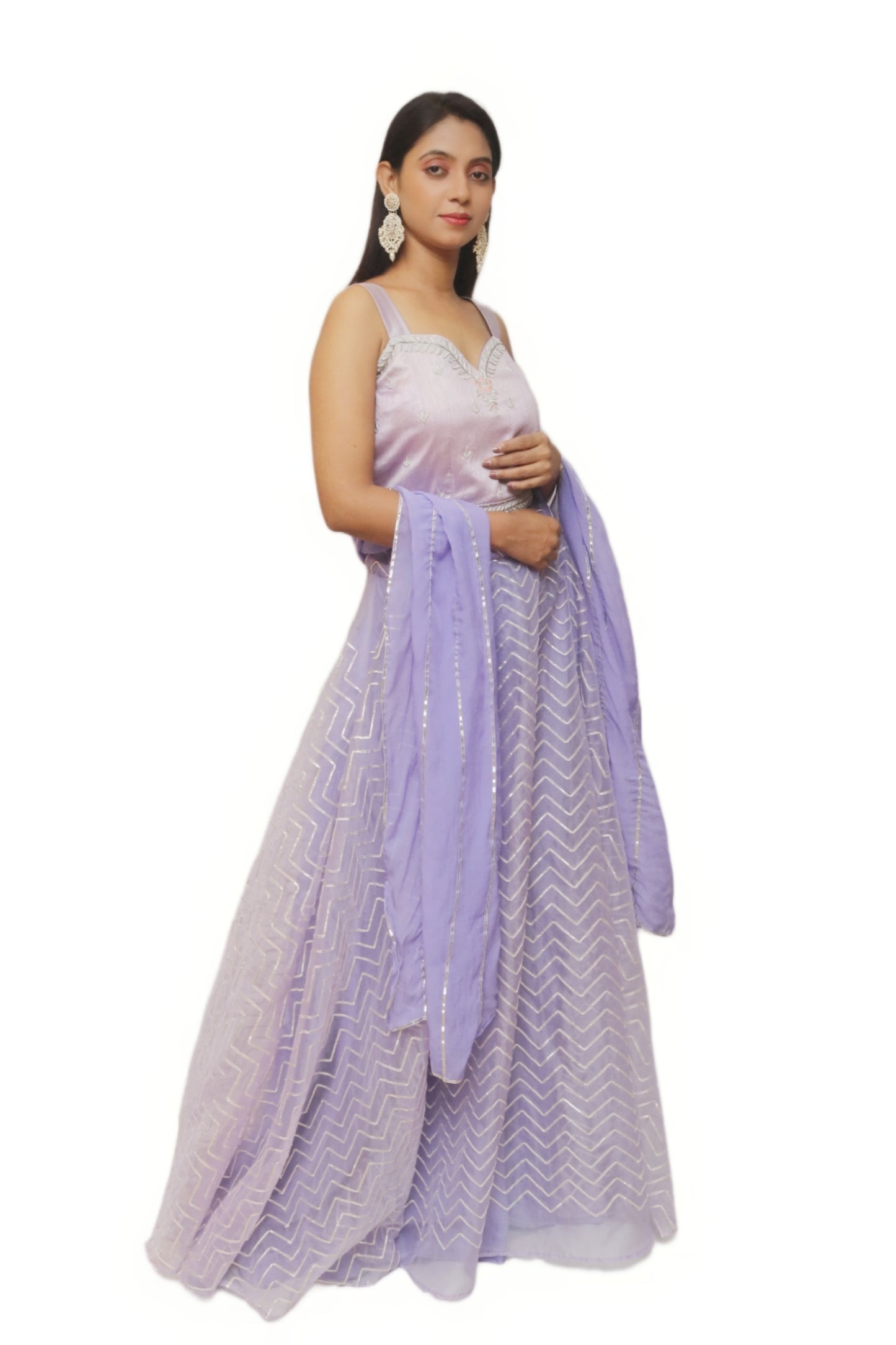 Lavender Ghagra