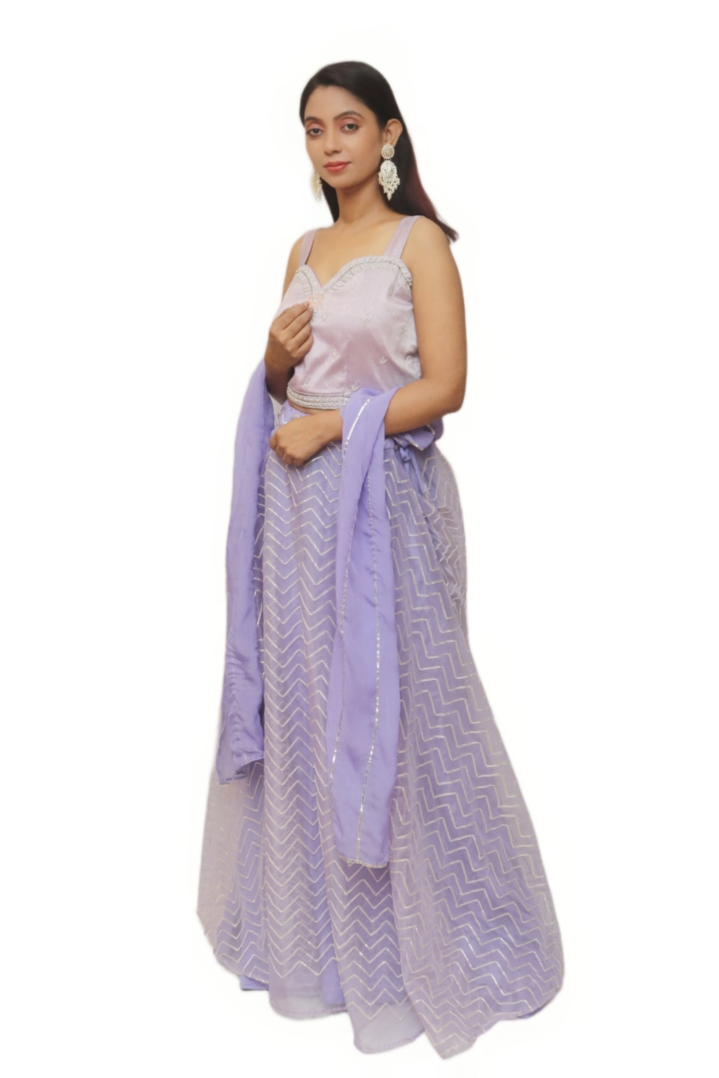 Lavender Ghagra