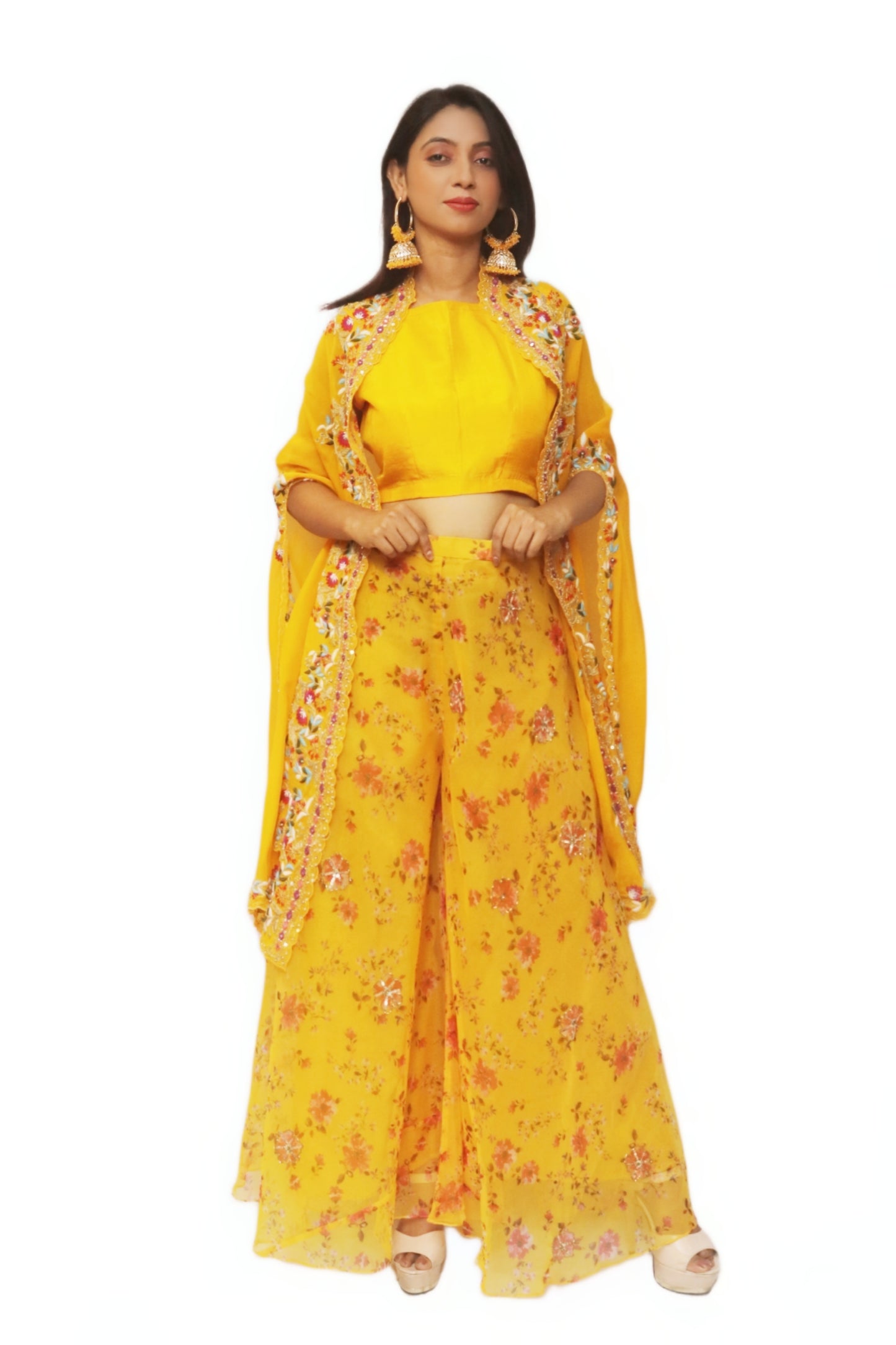 Sunflower Yellow Cape Set