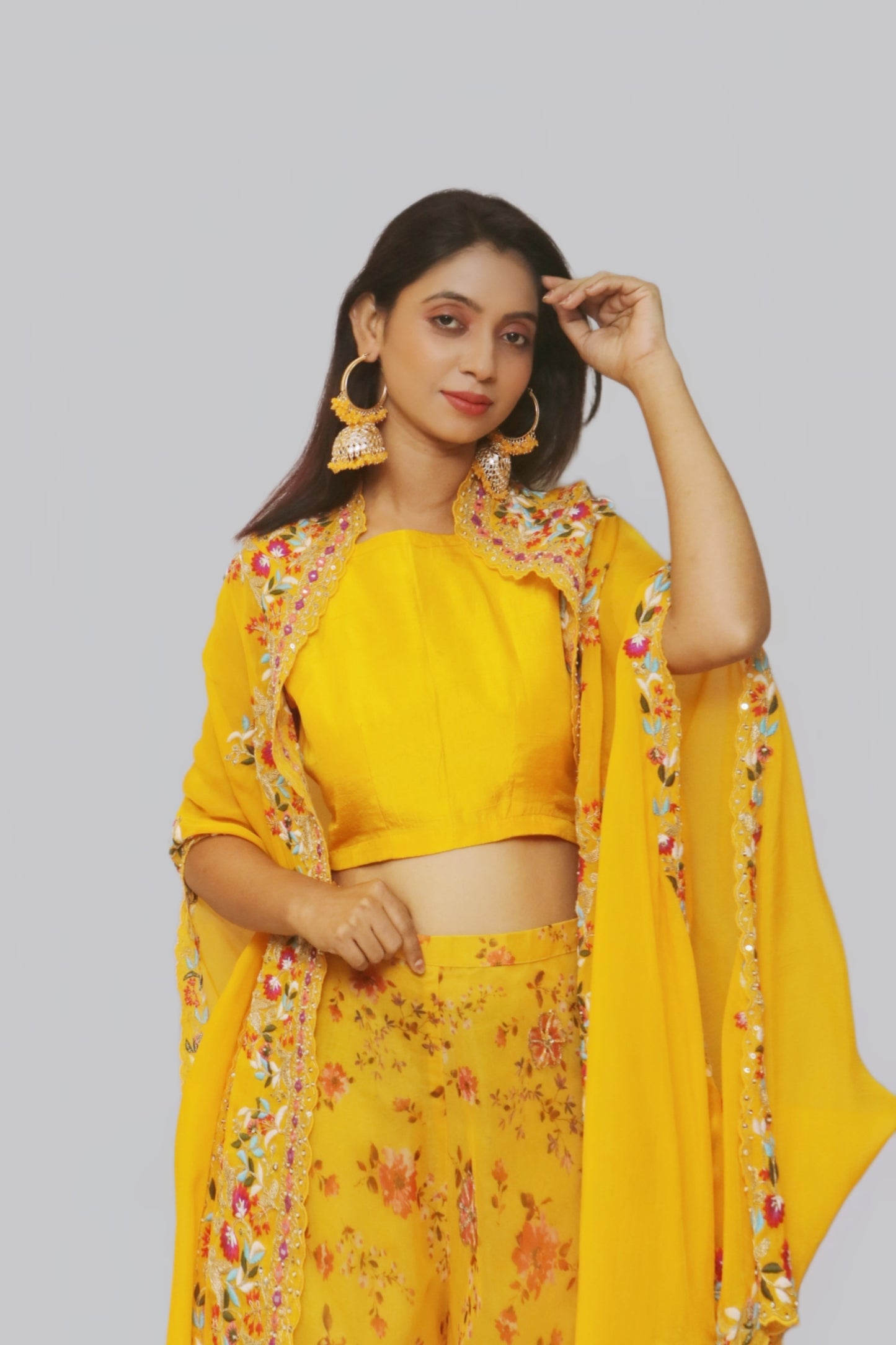 Sunflower Yellow Cape Set