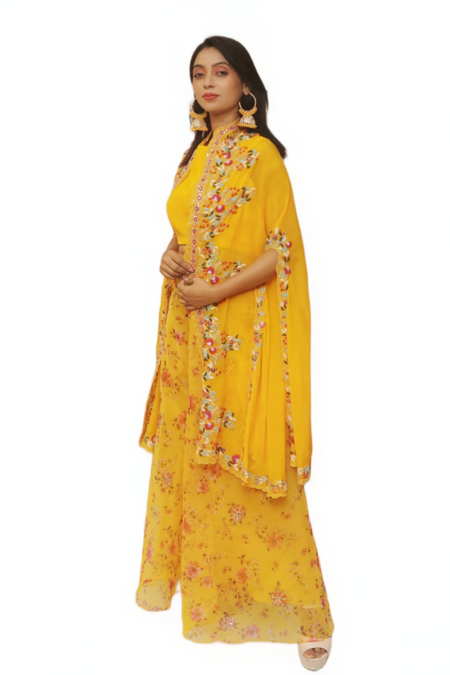 Sunflower Yellow Cape Set