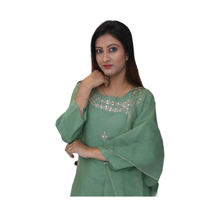 Green Kurti Set