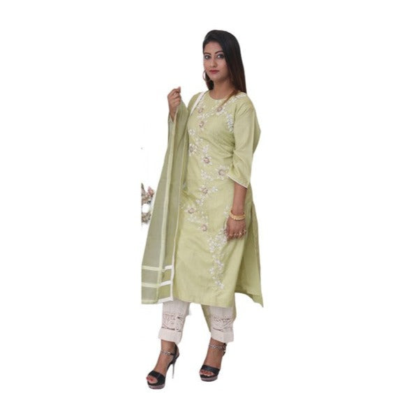 Lime Green Kurti Set