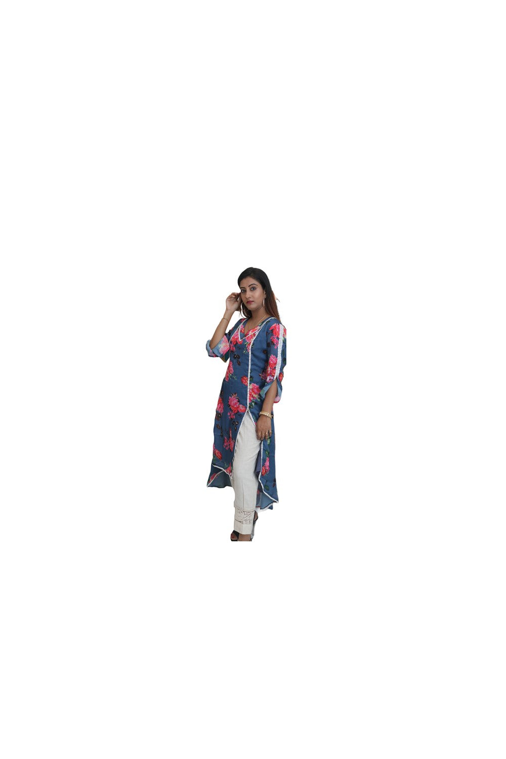 Viscose satin kurti