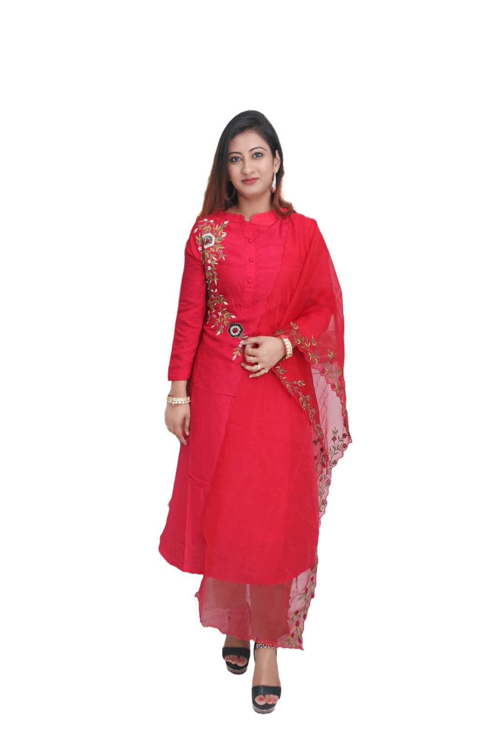 Raw silk kurta
