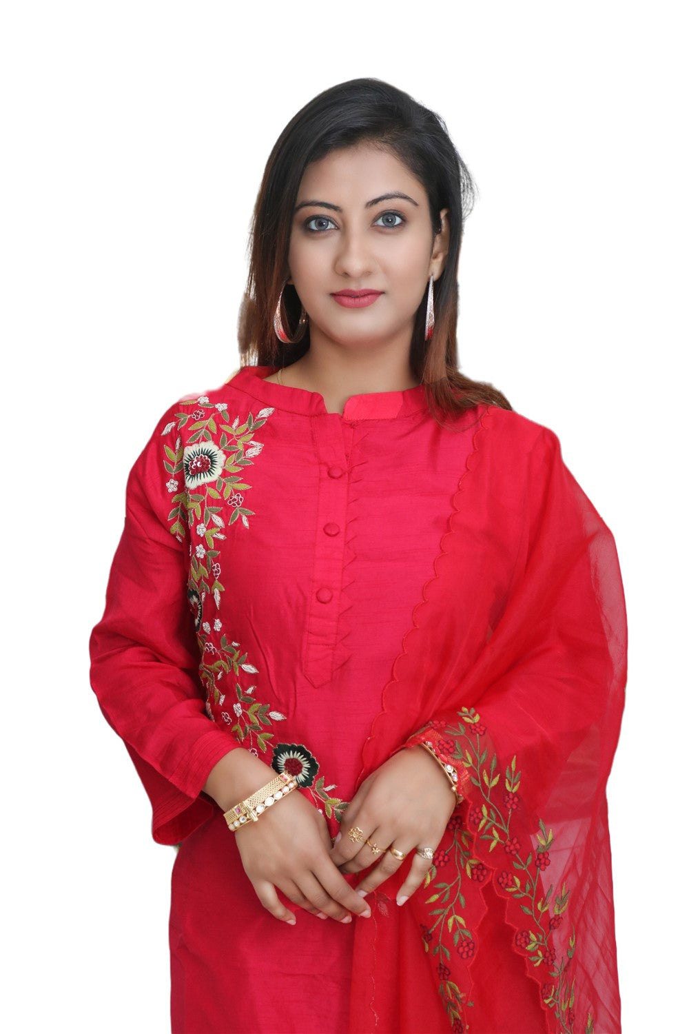 Red Silk Kurta