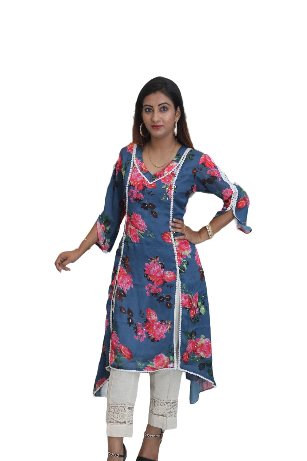 viscose satin kurta