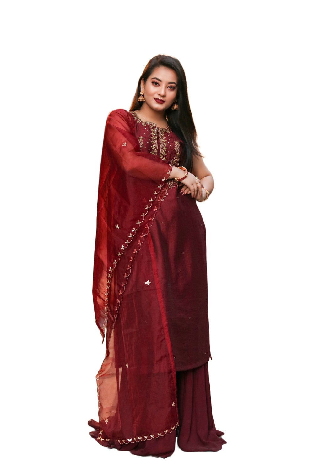 Brown Bridal Kurti