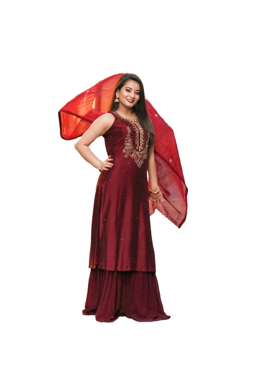 Brown Bridal Kurti