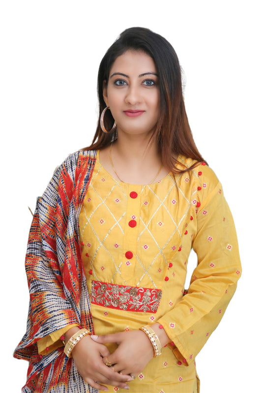 Chanderi silk Kurta set