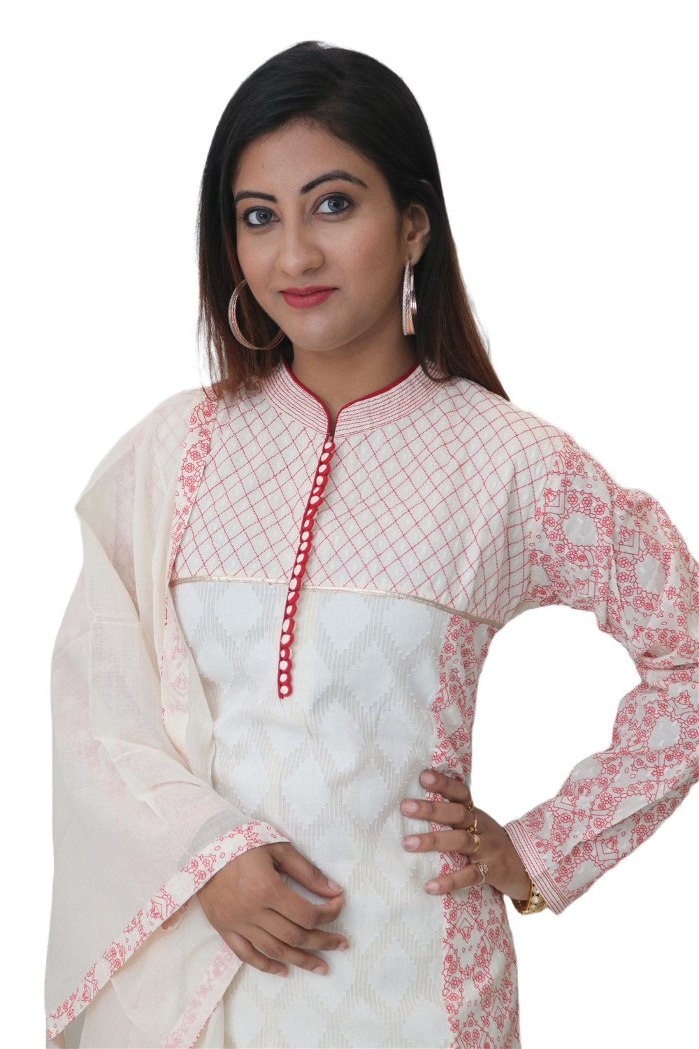 ivory kurti set