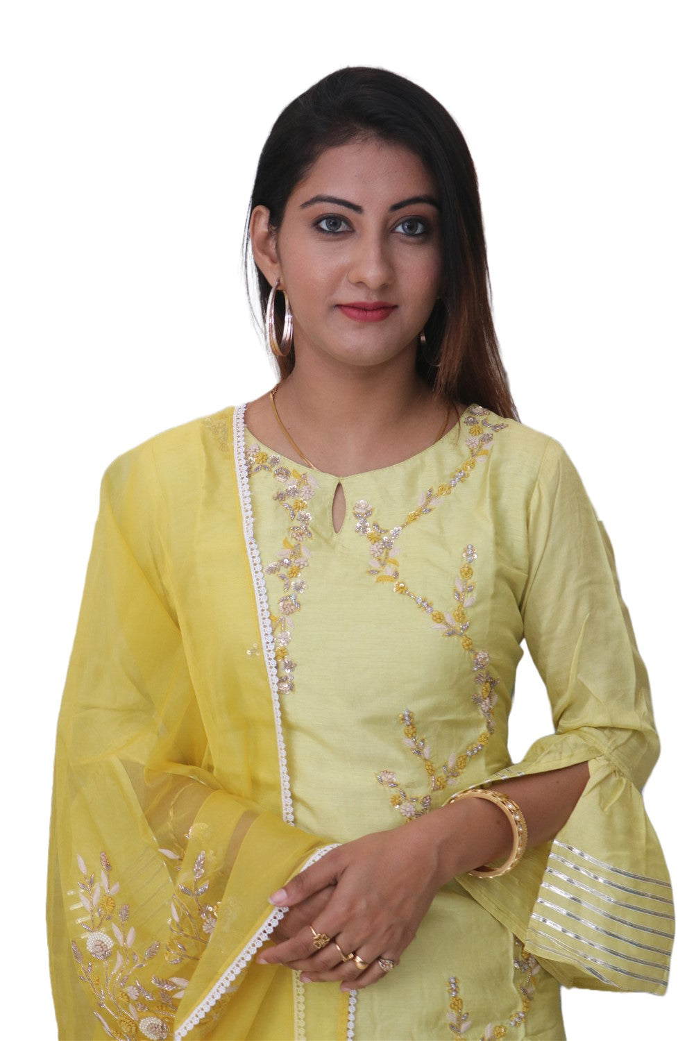 Light yellow Kurti Set