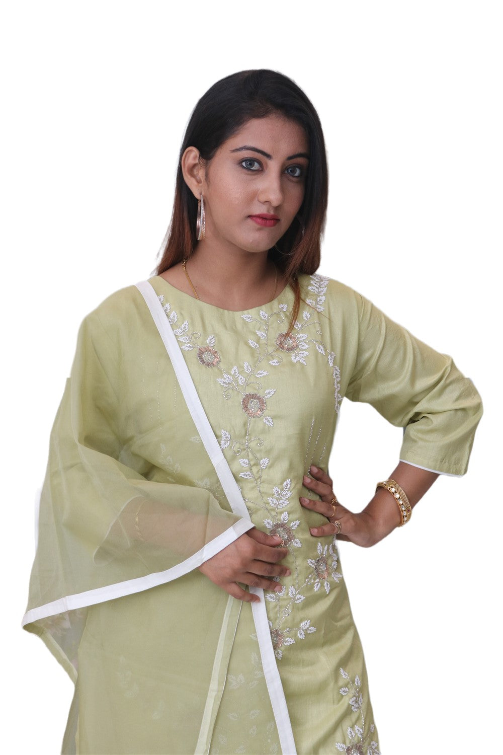 Lime Green Kurti Set
