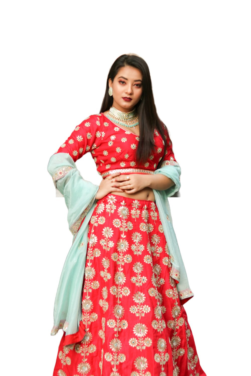 Peach Bridal Lehenga