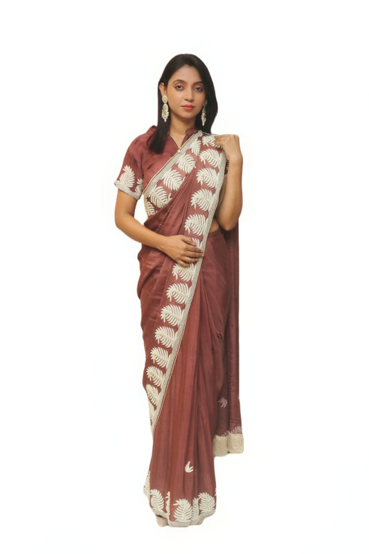 Chocolate Brown Saree