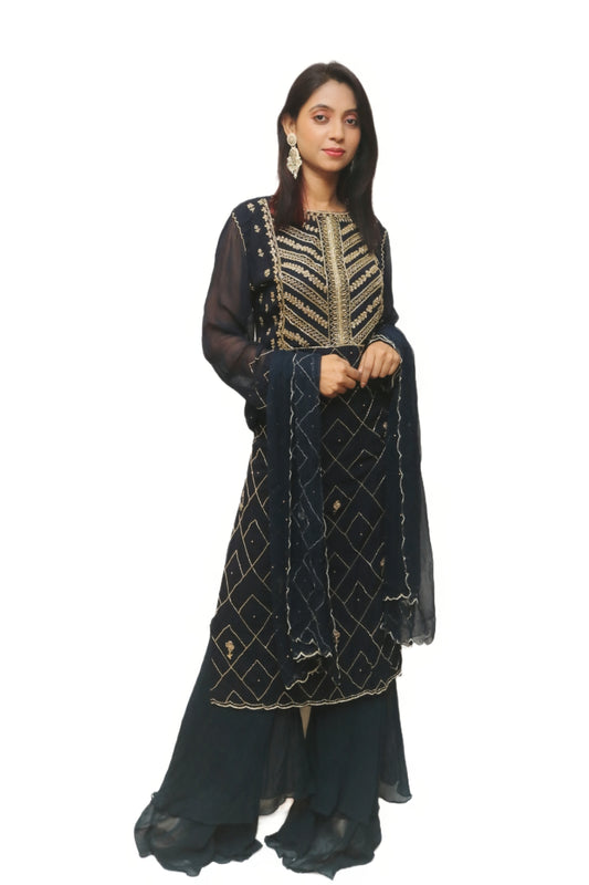 Dark Navy Blue Kurta