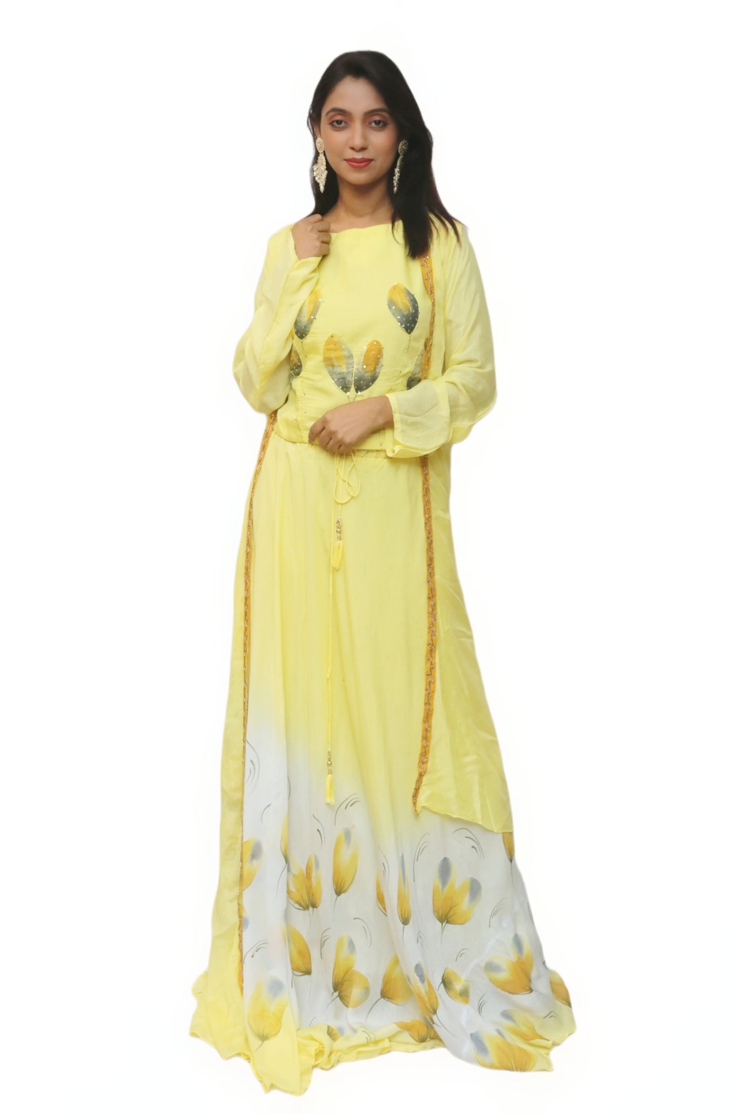 Butter Yellow Indowestern