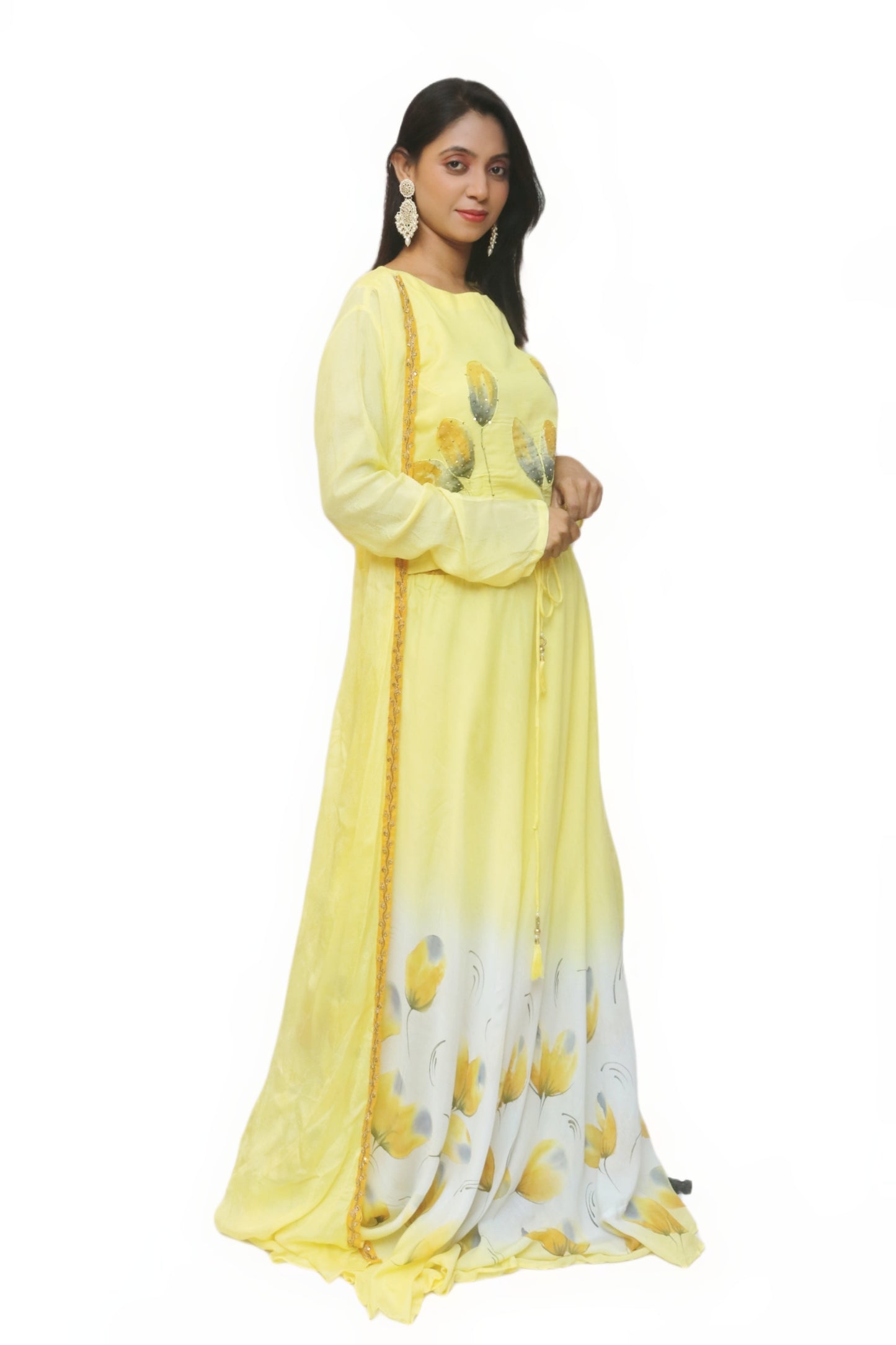 Butter Yellow Indowestern