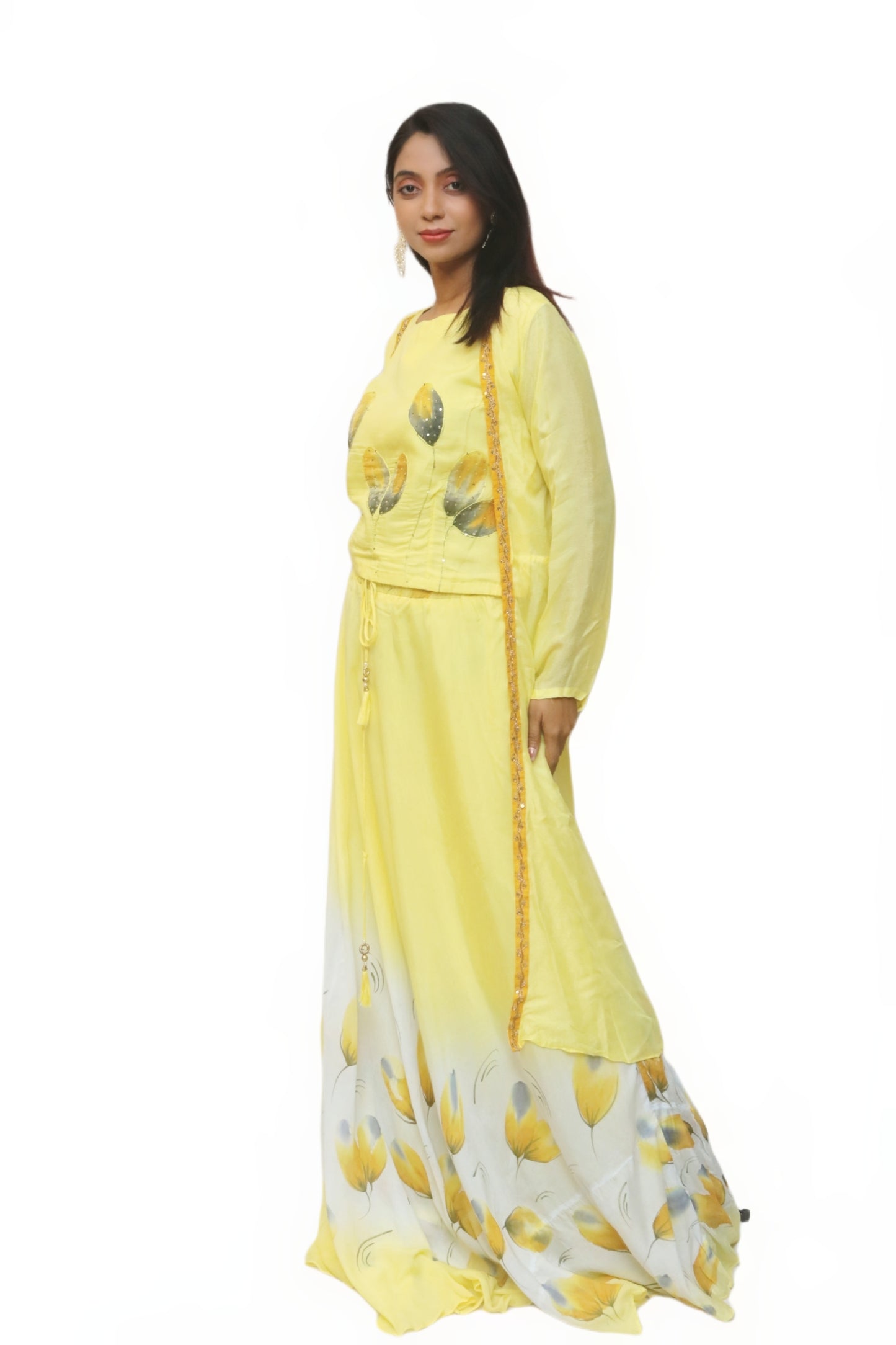 Butter Yellow Indowestern