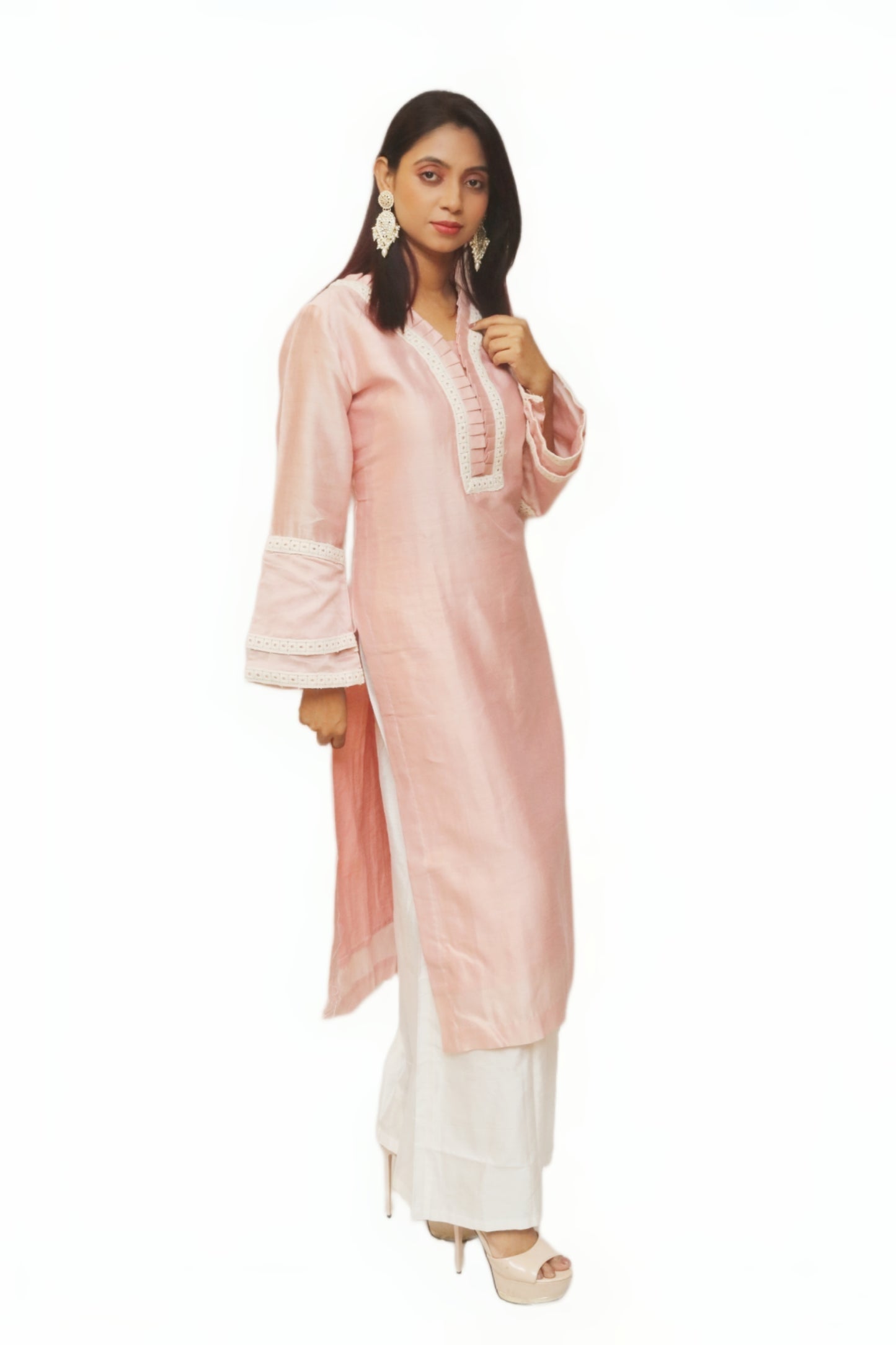 Peach Pink Single Kurti