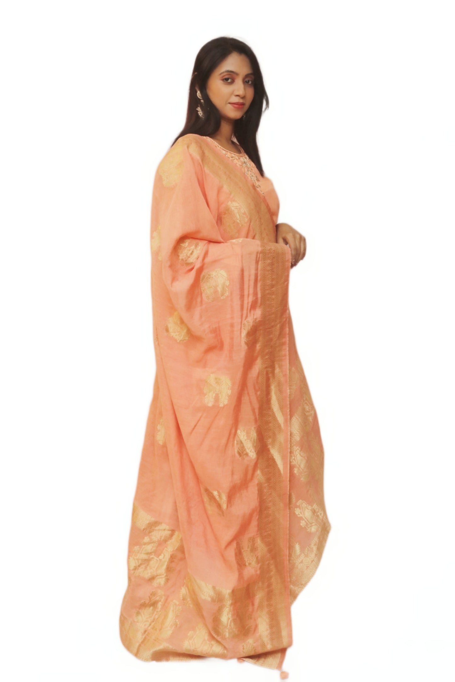 Orangish Peach Kurta Set