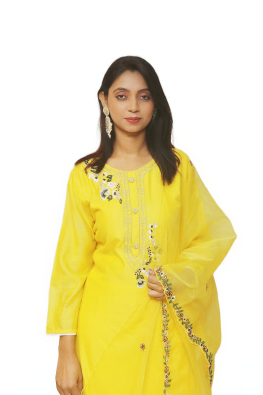 Corn Yellow Kurta Set