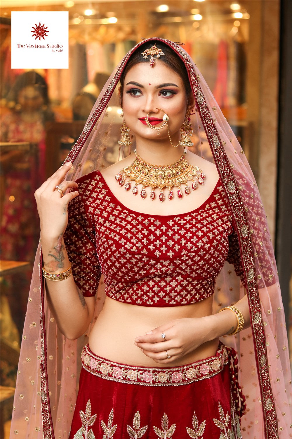 Brown Bridal Lehenga