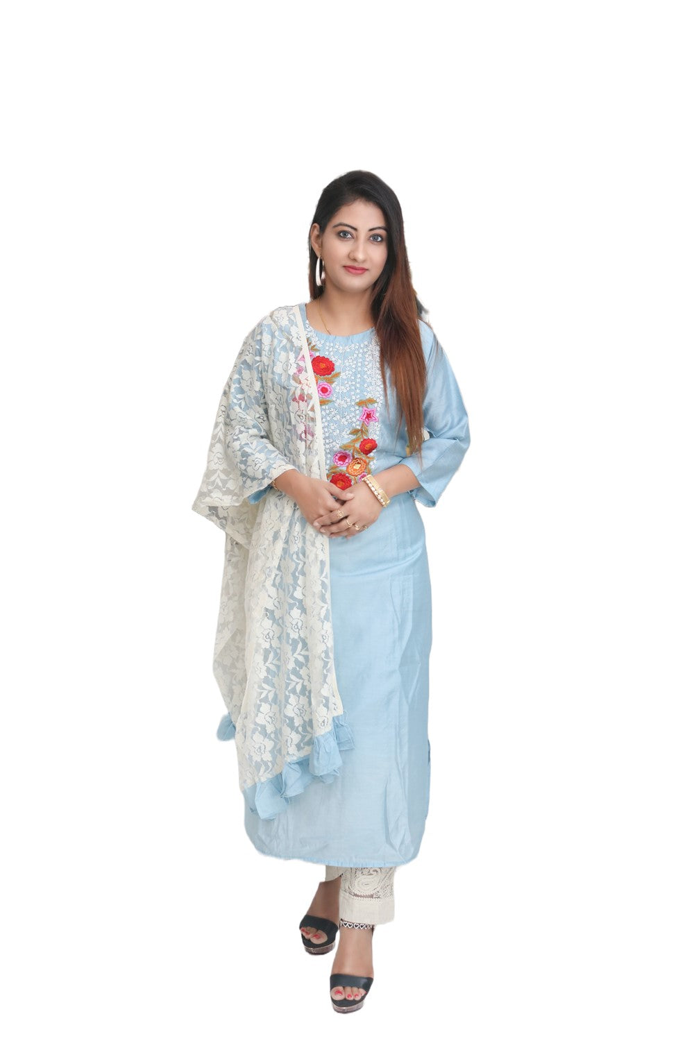 Chanderi Silk Kurta Set