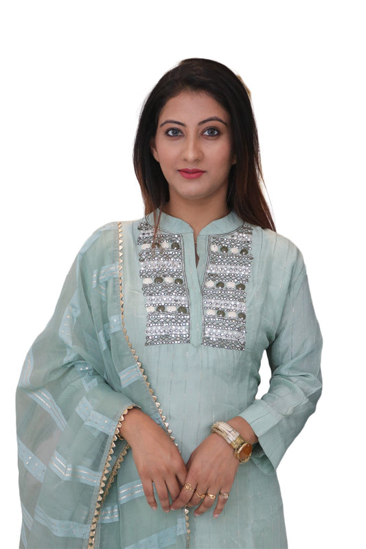 Cyan Colored Kurti