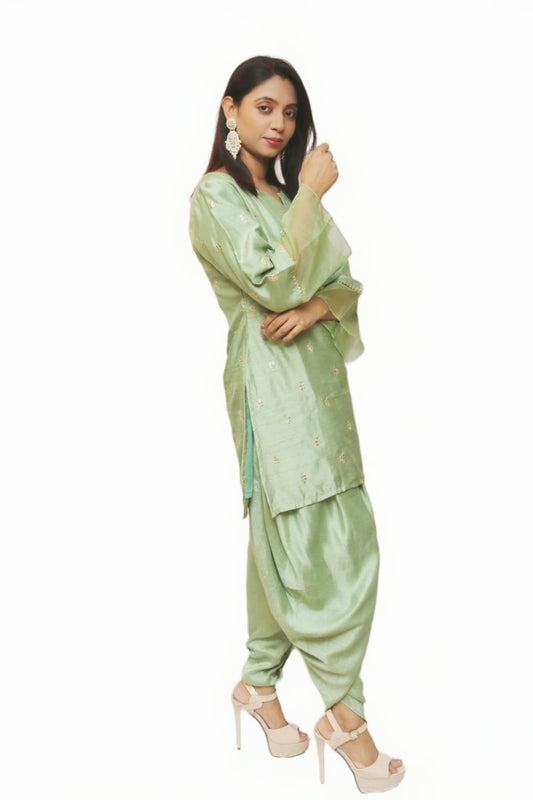 Pestel Green Kurti Set